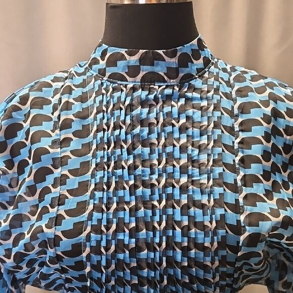 Runway Skirts Blue Halter Neckline Long Sleeves Cut Out Ankle Lenght Dress S - Picture 14 of 14